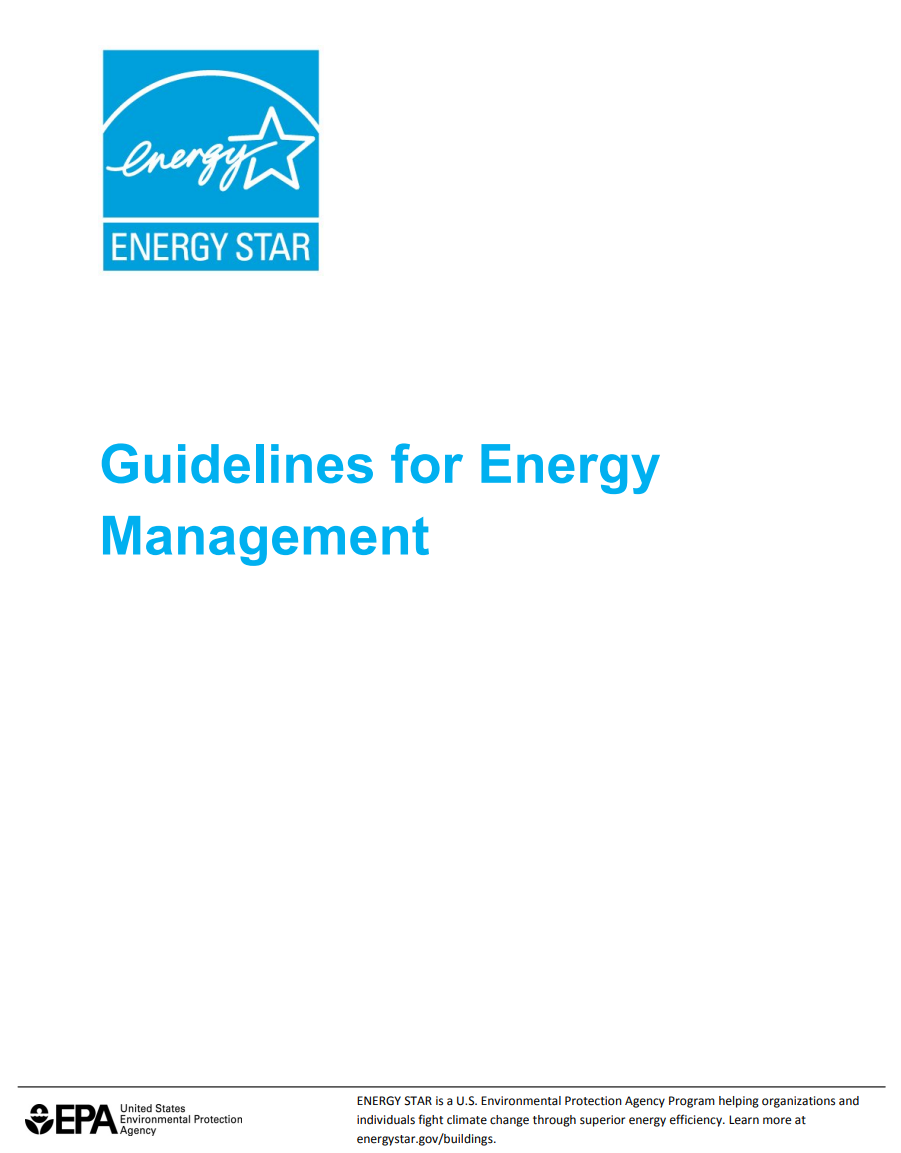 Front cover of ENERGY STAR Guidelines for Energy Management 