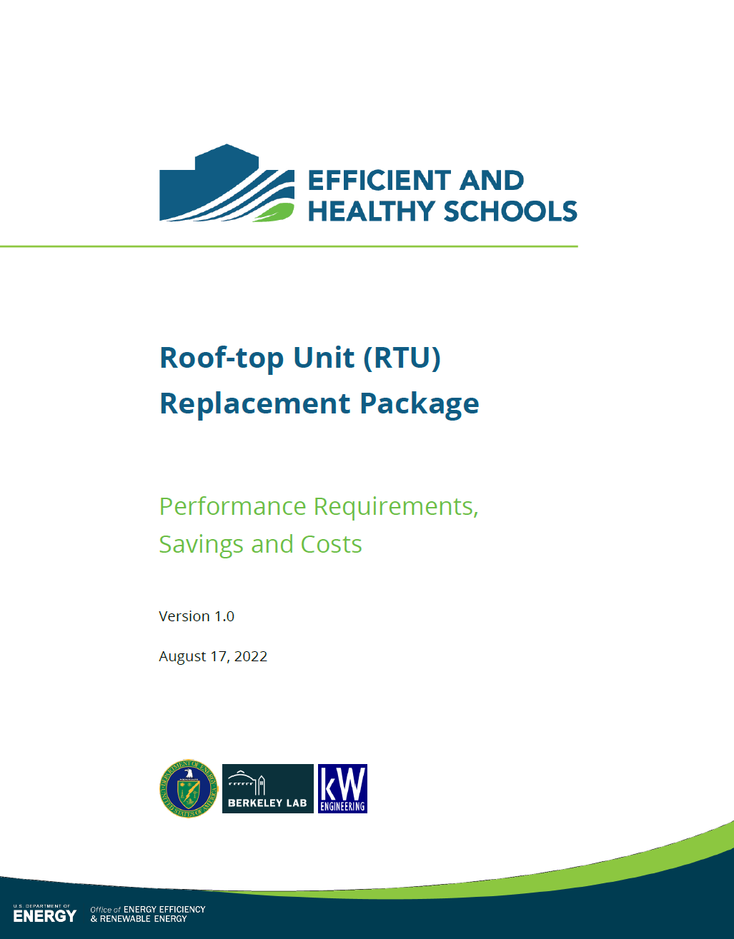 Cover of Roof-top Unit (RTU) Replacement Package