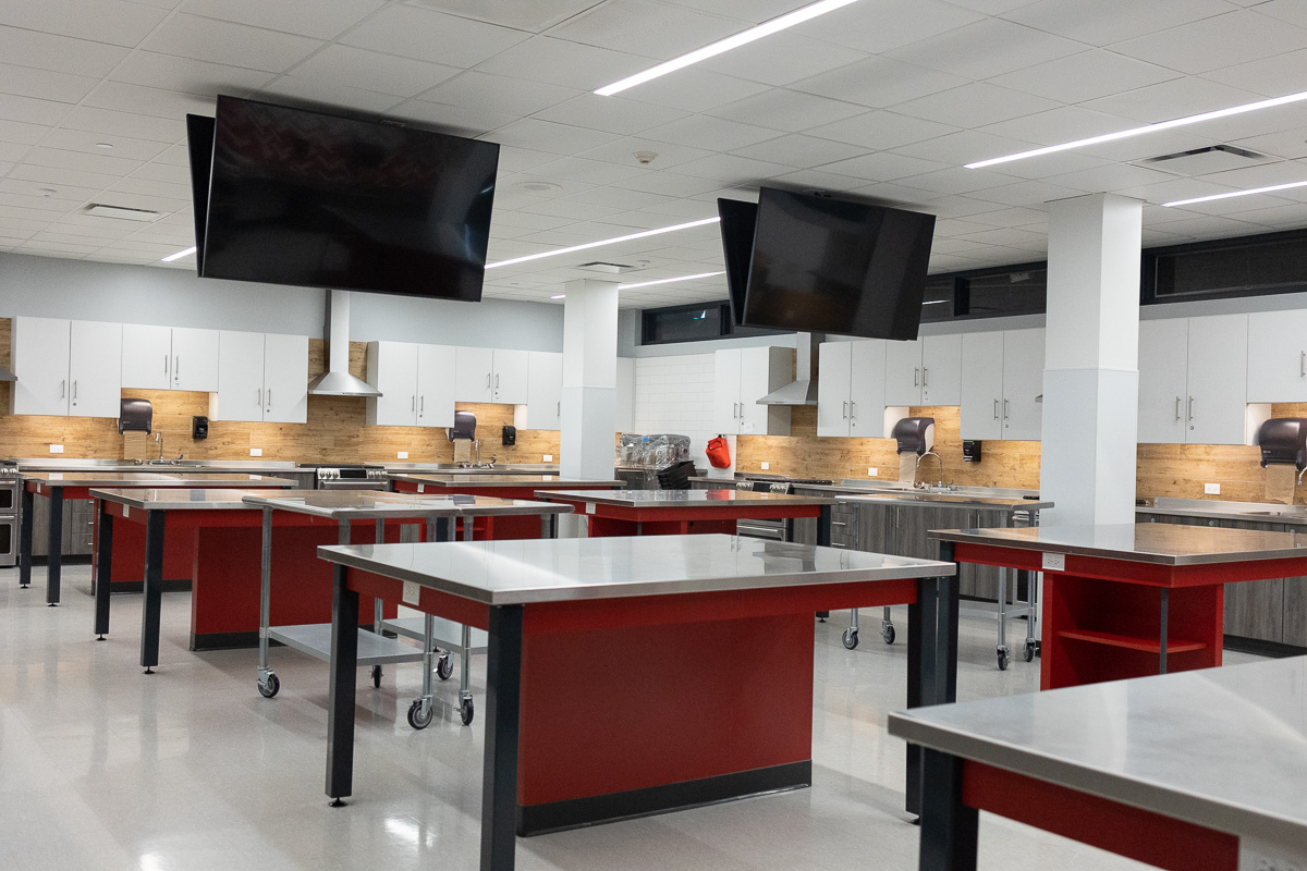 Large clean lab with bright lighting